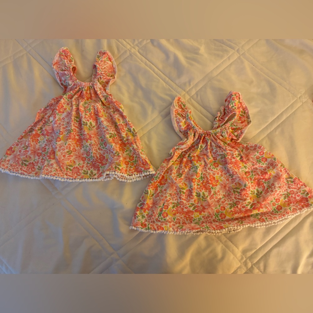 TWIN BUNDLE/ Isaac Mizrahi Pastel Floral Baby Tank Tops